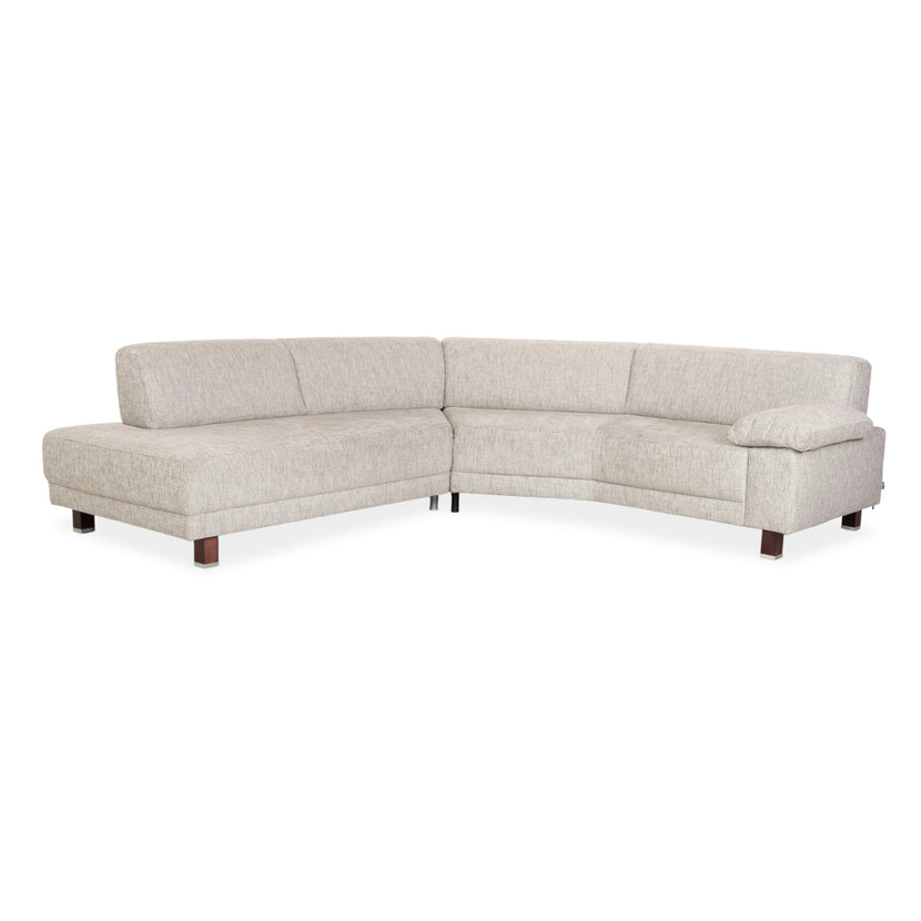 Ewald Schillig Stoff Ecksofa Hellgrau Beige Sofa Couch
