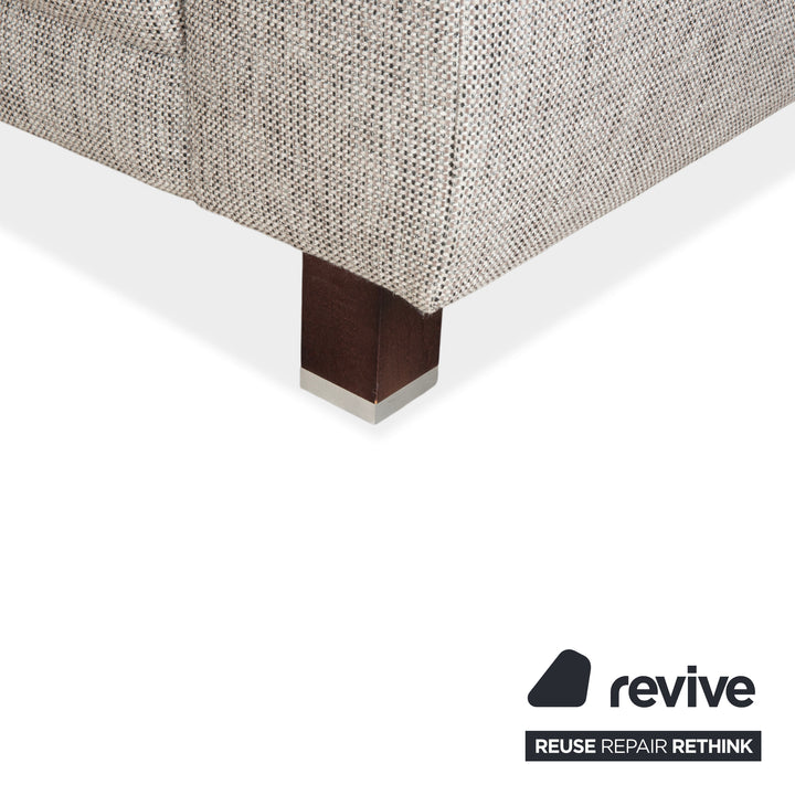 Ewald Schillig Canapé d'angle en tissu gris clair beige