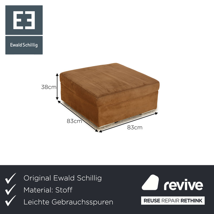 Ewald Schillig fabric stool brown