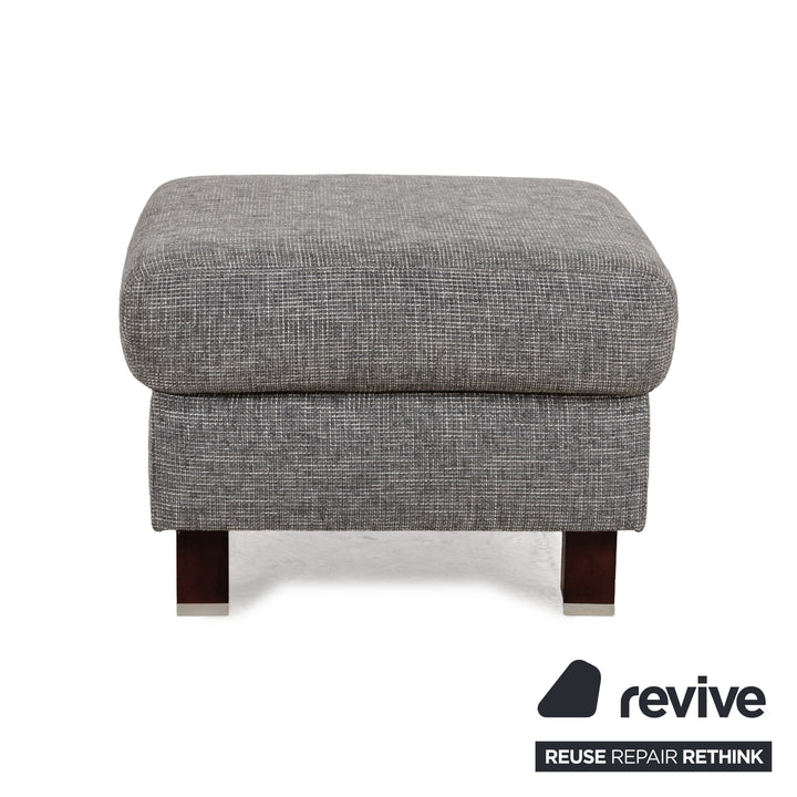 Ewald Schillig Stoff Hocker Grau