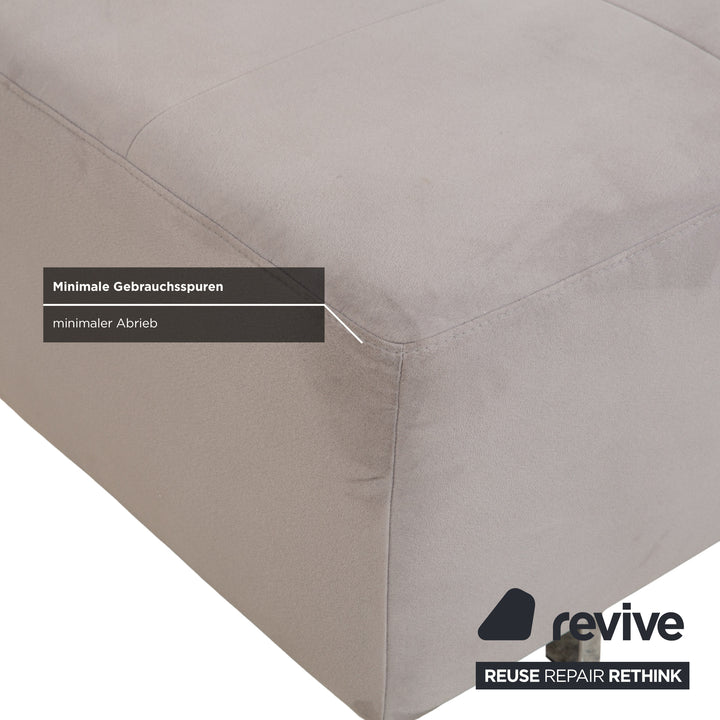 Ewald Schillig fabric stool grey