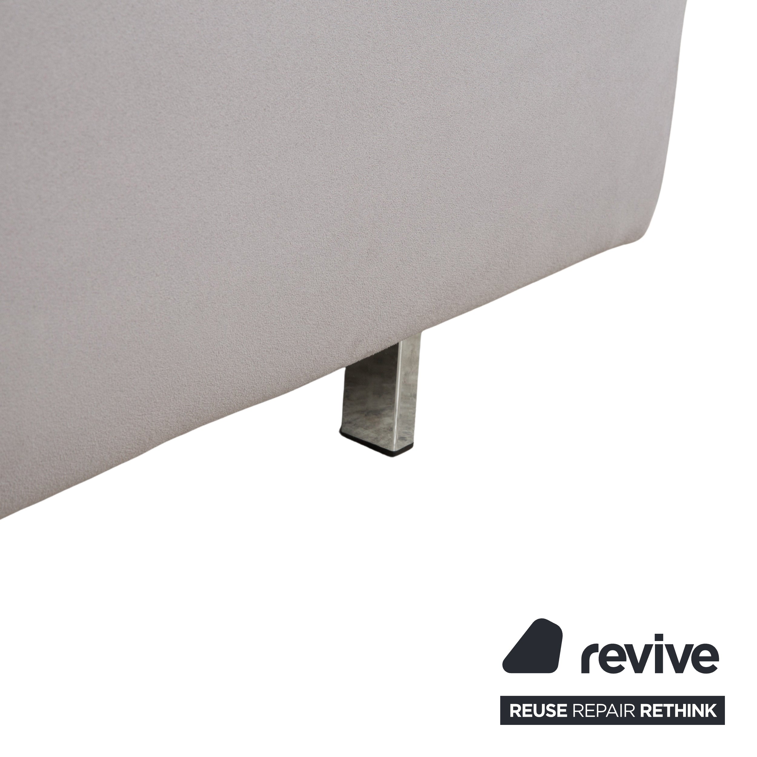 Tabouret en tissu gris Ewald Schillig