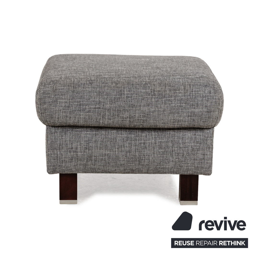 Ewald Schillig Stoff Hocker Grau