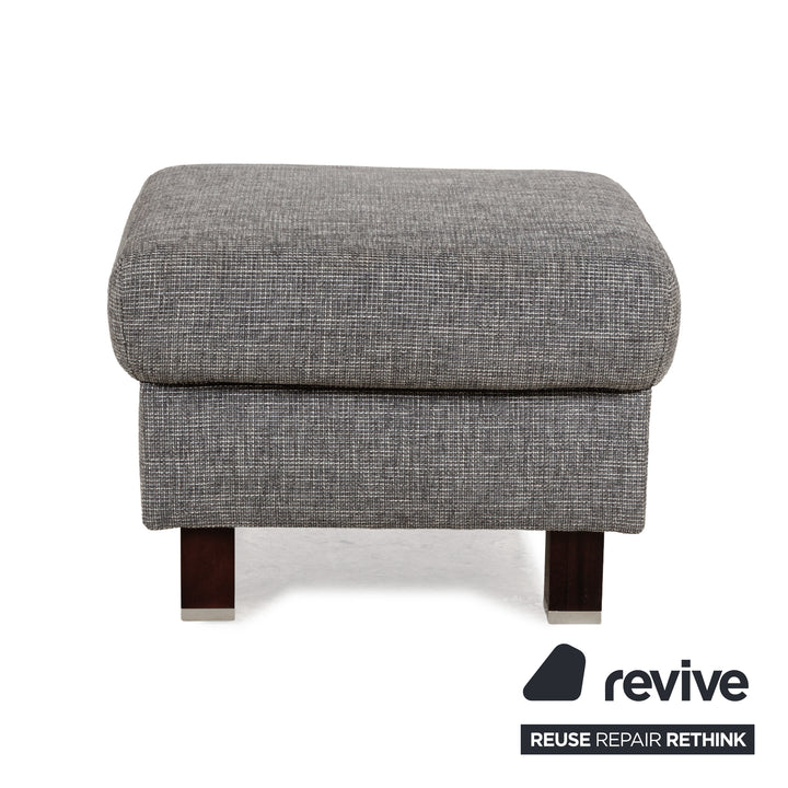 Ewald Schillig Stoff Hocker Grau