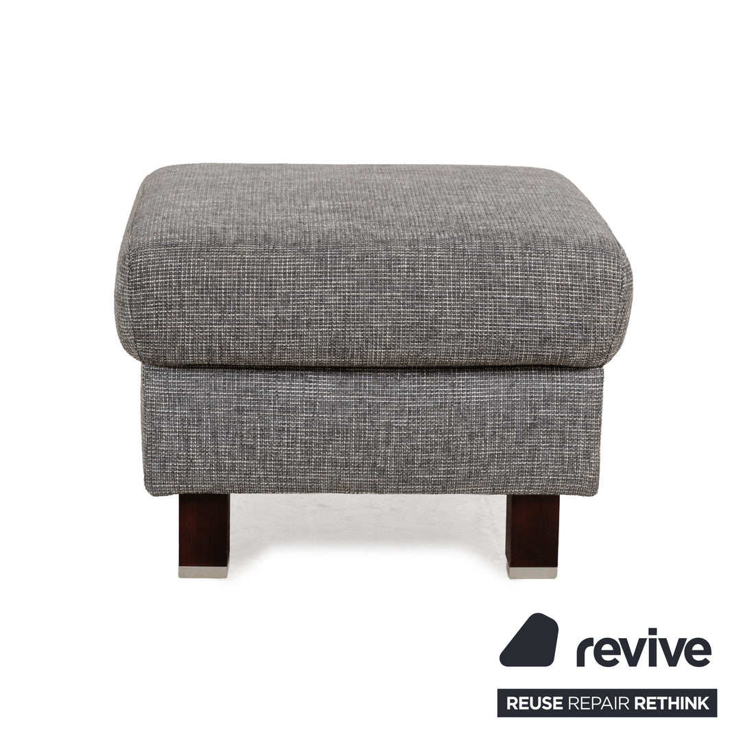 Ewald Schillig Stoff Hocker Grau