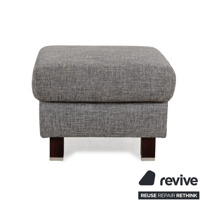 Ewald Schillig Stoff Hocker Grau