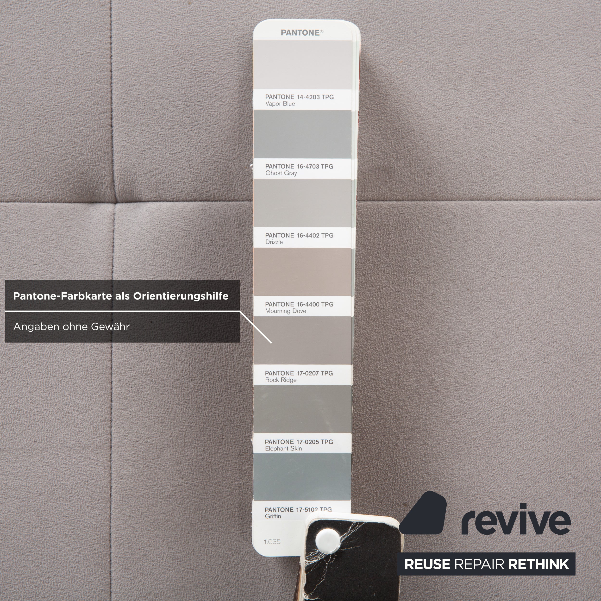 Tabouret en tissu gris Ewald Schillig