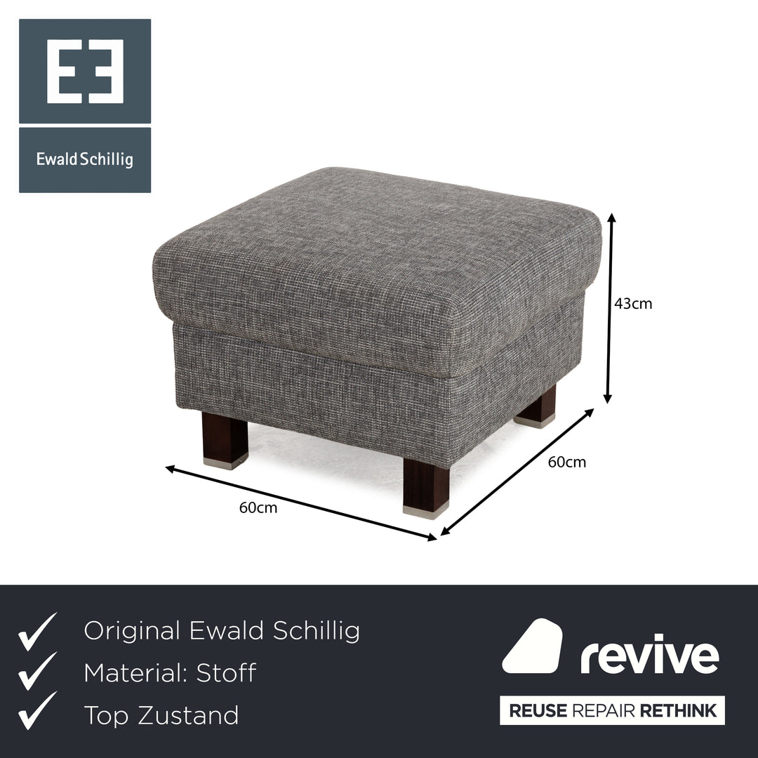 Ewald Schillig Stoff Hocker Grau