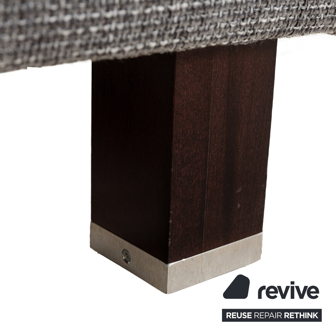 Ewald Schillig Stoff Hocker Grau