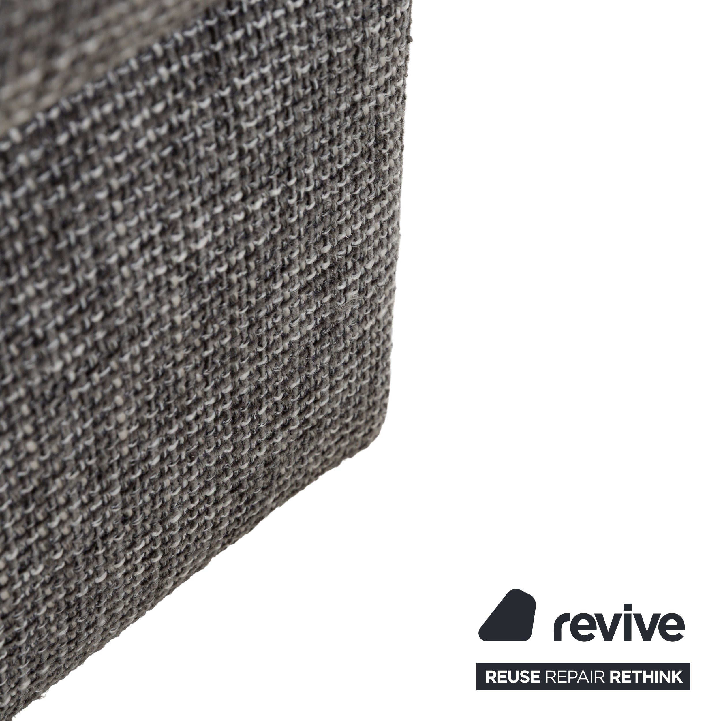 Tabouret en tissu gris Ewald Schillig