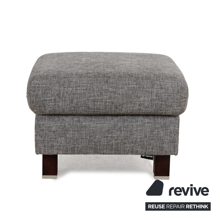 Ewald Schillig Stoff Hocker Grau