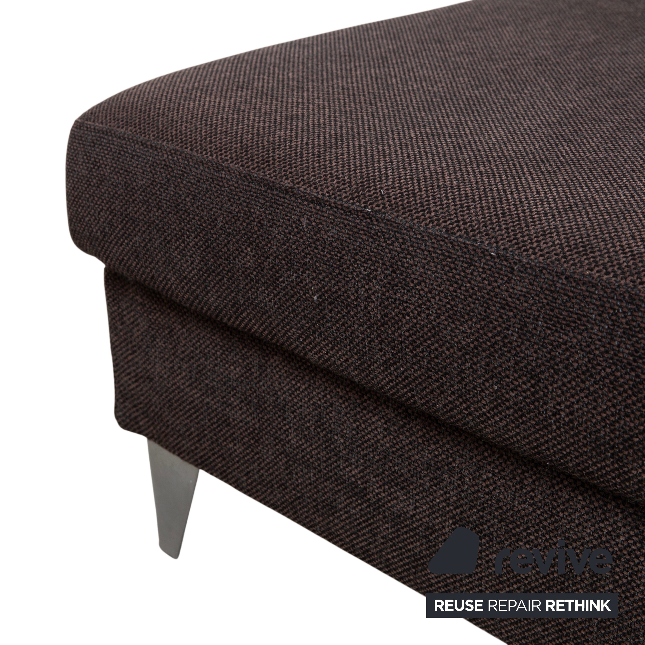 Ewald Schillig Stoff Hocker Braun Grau