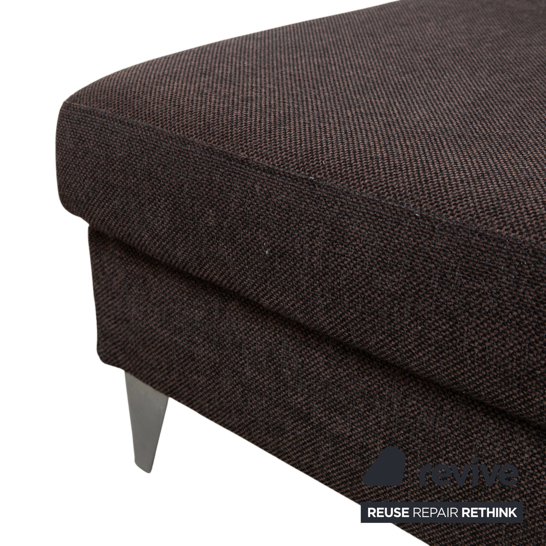 Ewald Schillig Tabouret en tissu marron-gris