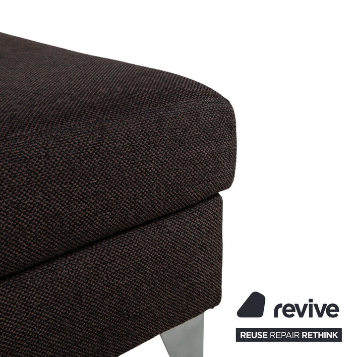 Ewald Schillig Tabouret en tissu marron-gris