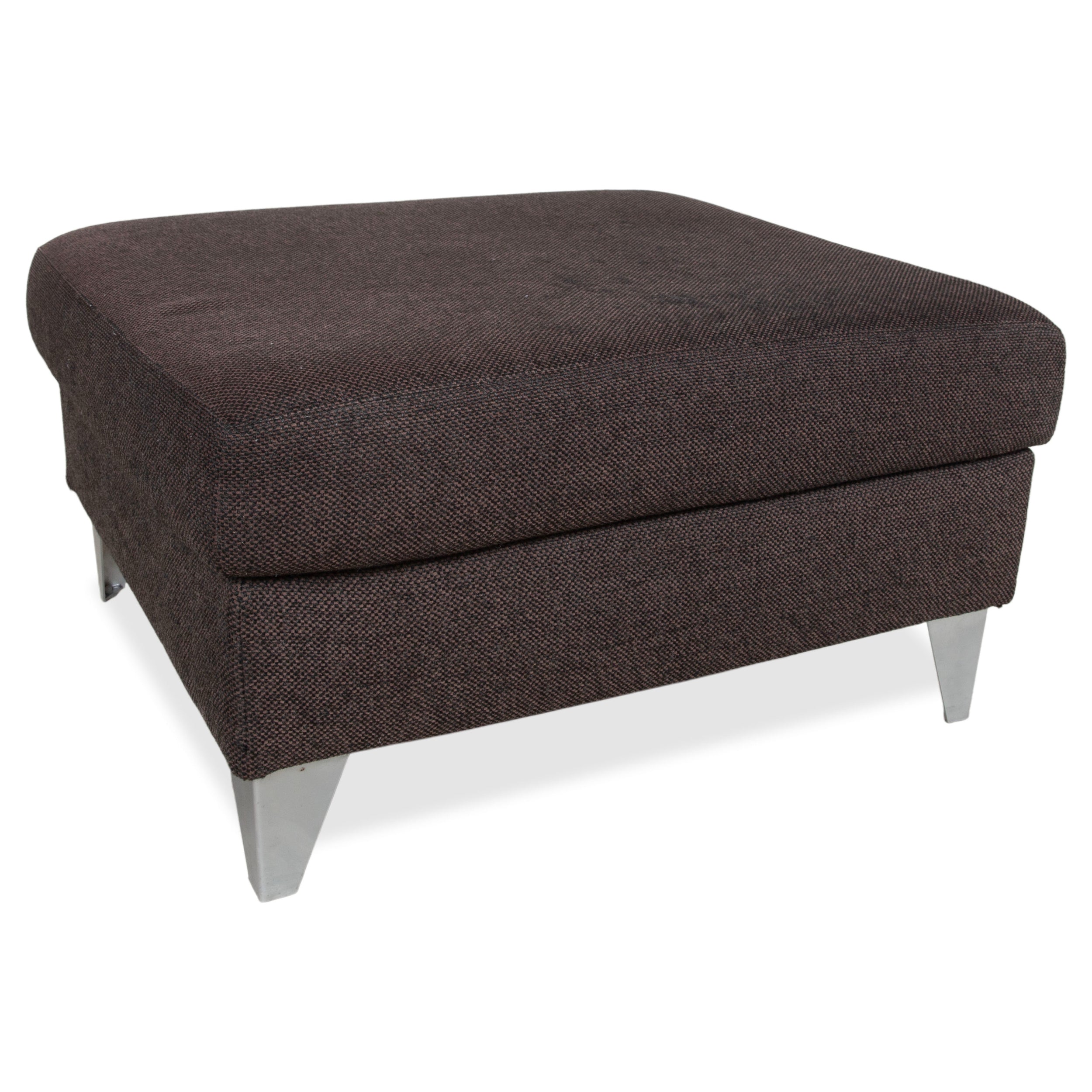 Ewald Schillig Stoff Hocker Braun Grau