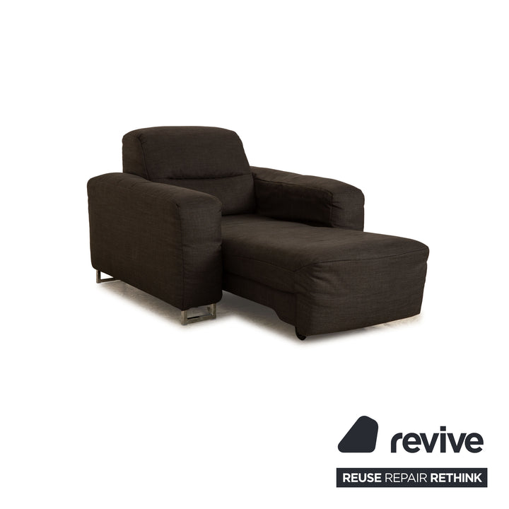 Fauteuil en tissu Ewald Schillig gris fonction électrique fonction relaxation