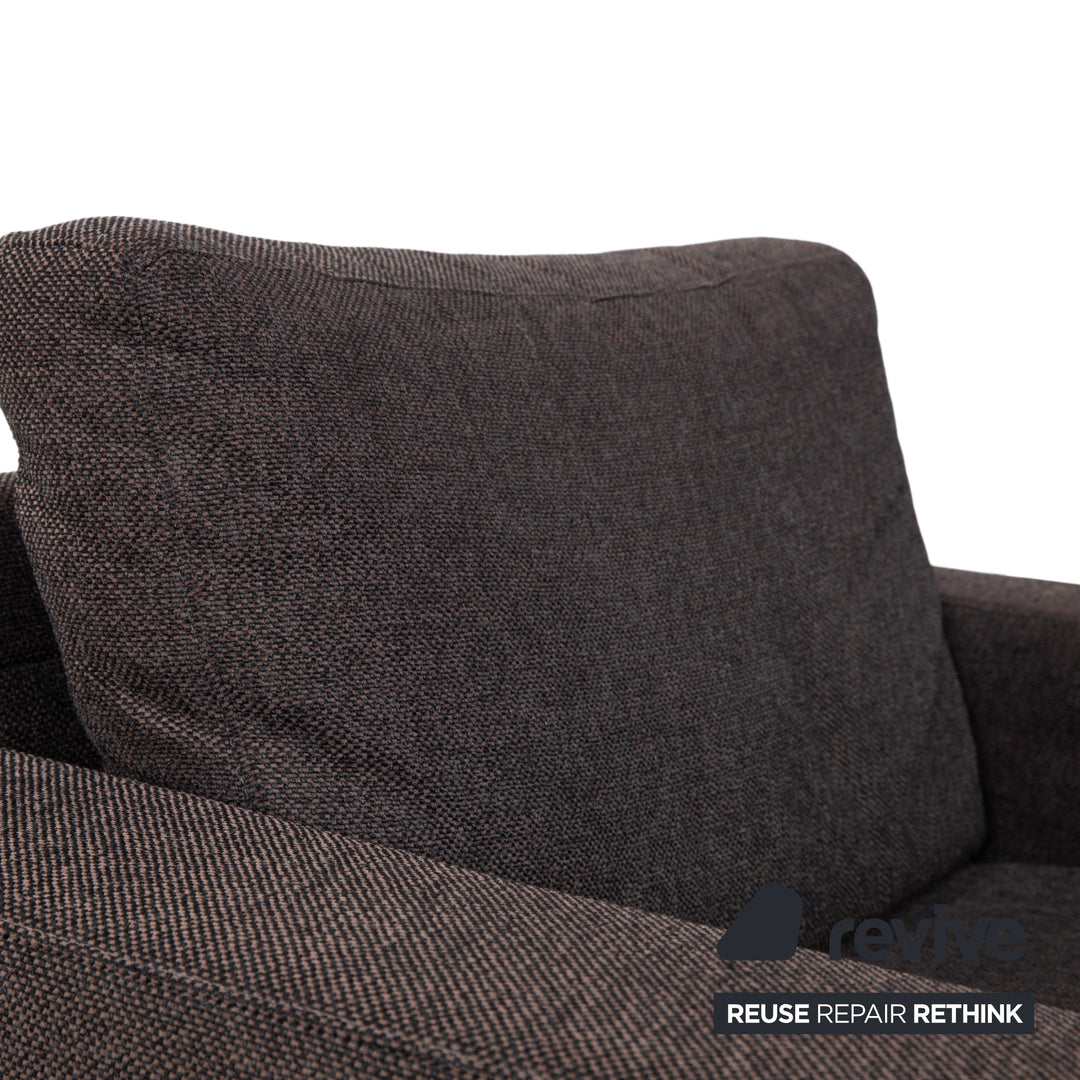 Ewald Schillig Stoff Sessel Braun Grau