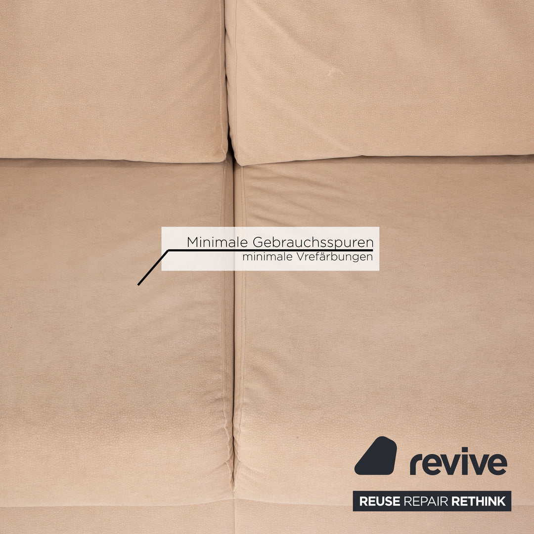 Ewald Schillig Stoff Zweisitzer Beige manuelle Funktion Schlaffunktion