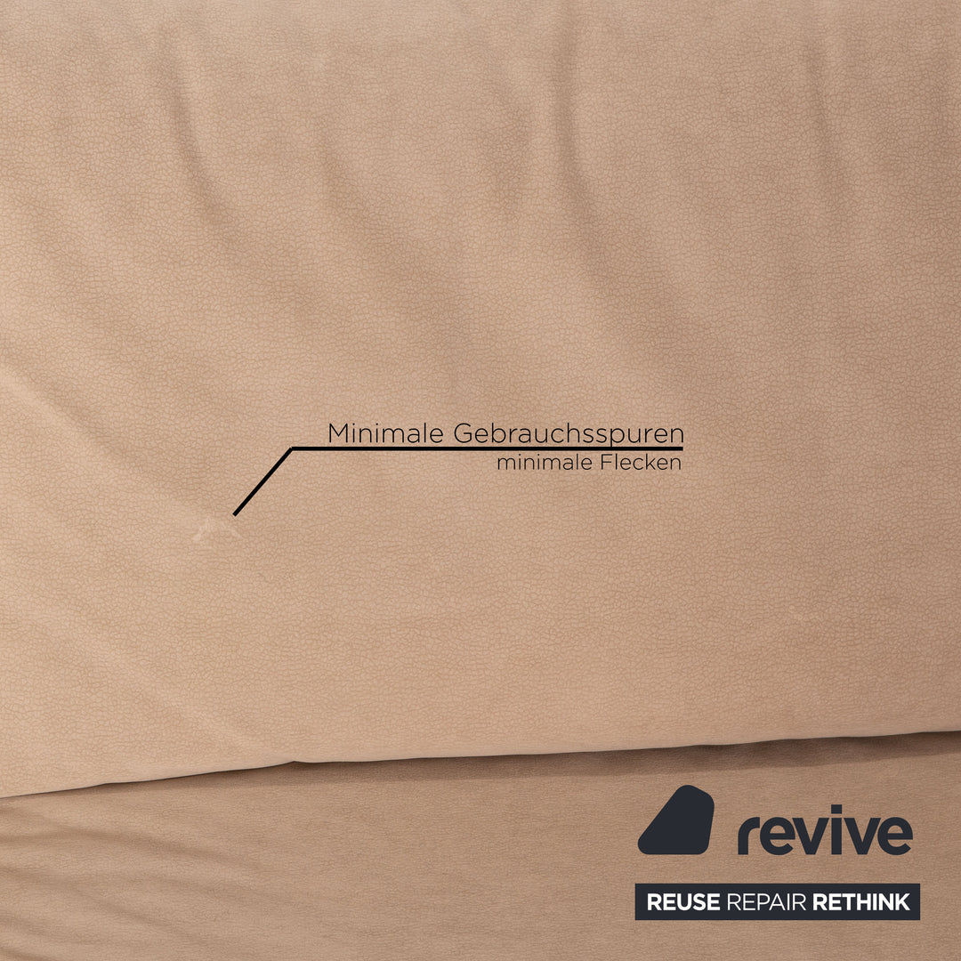 Ewald Schillig Stoff Zweisitzer Beige manuelle Funktion Schlaffunktion