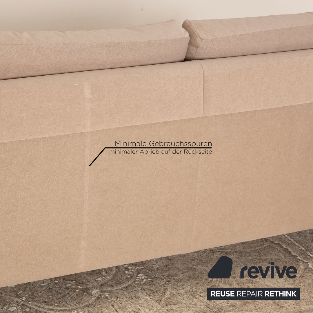 Ewald Schillig Stoff Zweisitzer Beige manuelle Funktion Schlaffunktion