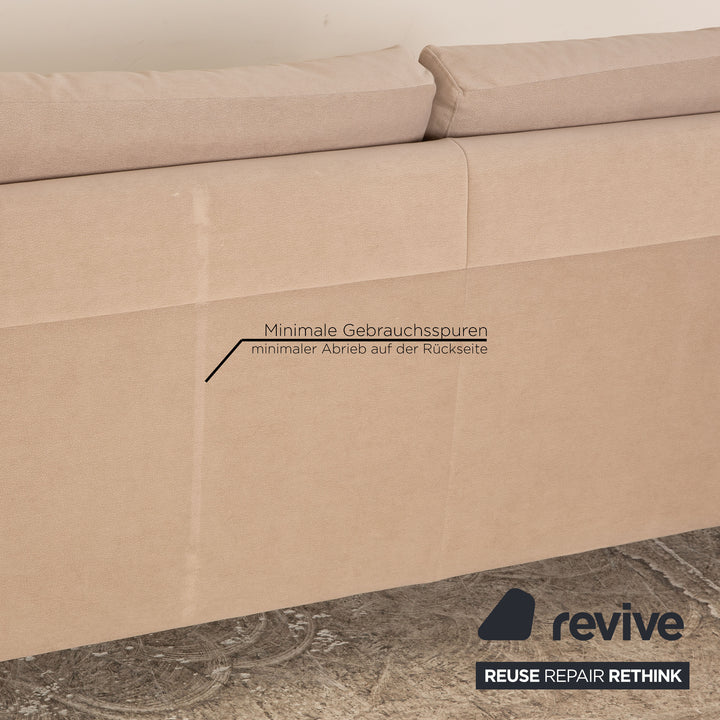 Ewald Schillig Stoff Zweisitzer Beige manuelle Funktion Schlaffunktion