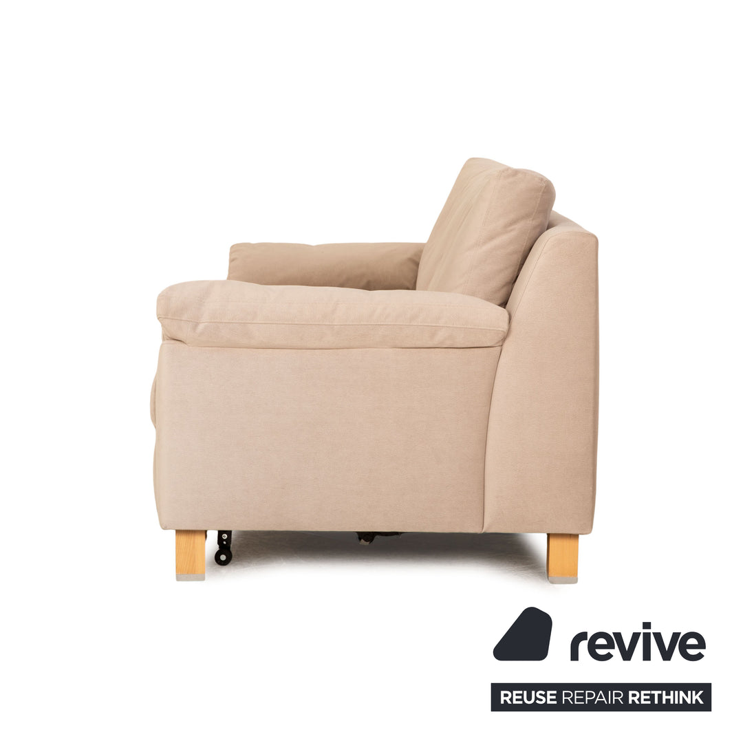 Ewald Schillig Stoff Zweisitzer Beige manuelle Funktion Schlaffunktion