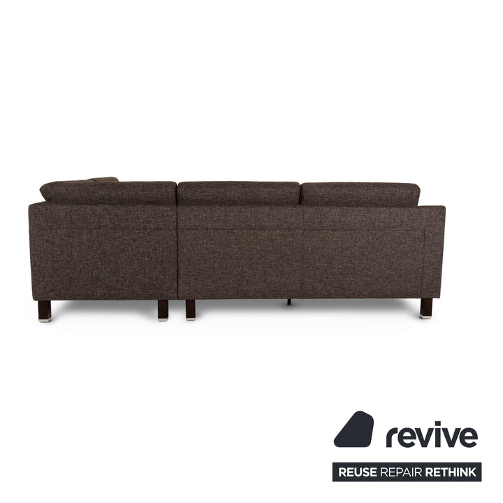 Ewald Schillig Vario Fabric Corner Sofa Brown Sofa Couch