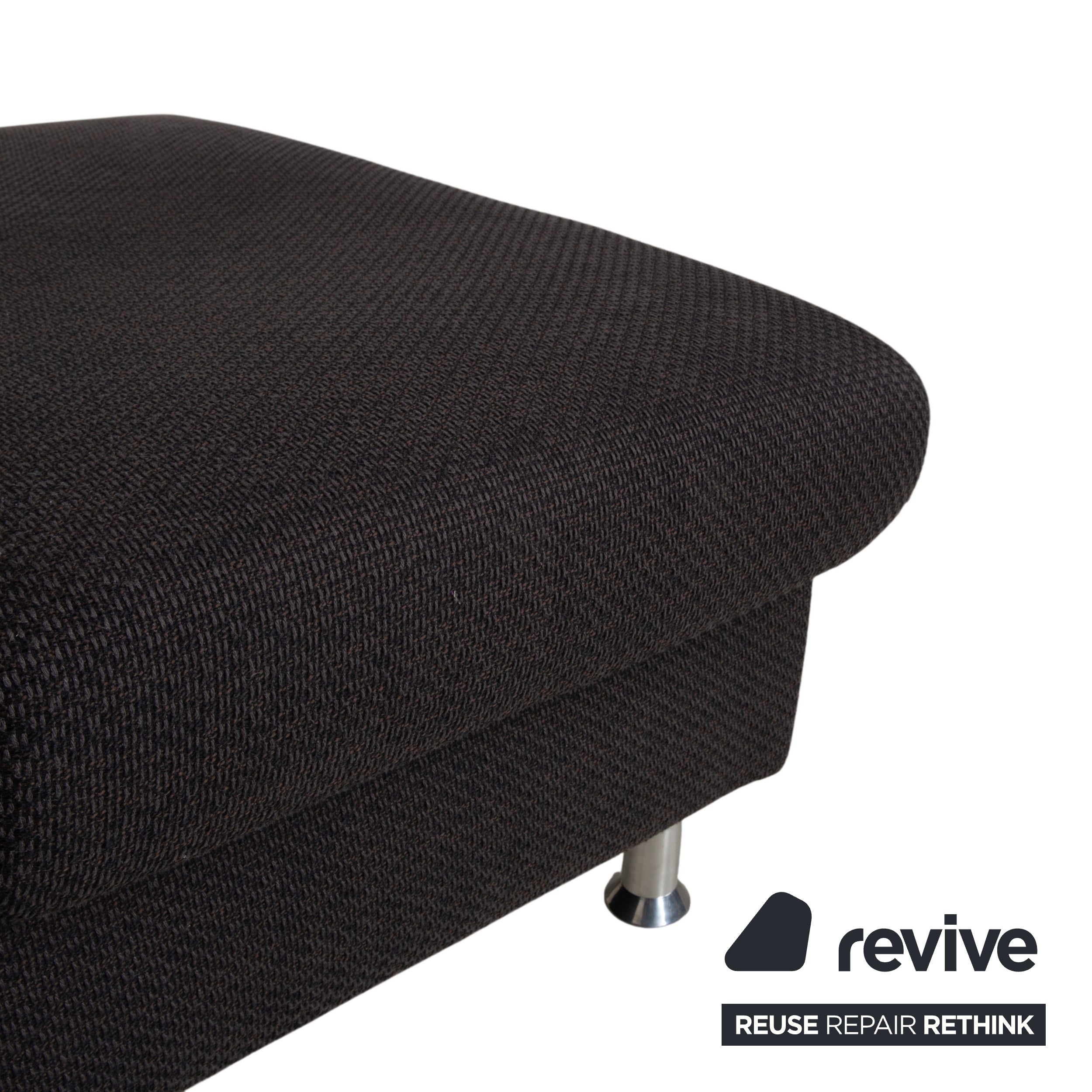 Ewald Schillig Vario Stoff Ecksofa Grau Braun Recamiere Links