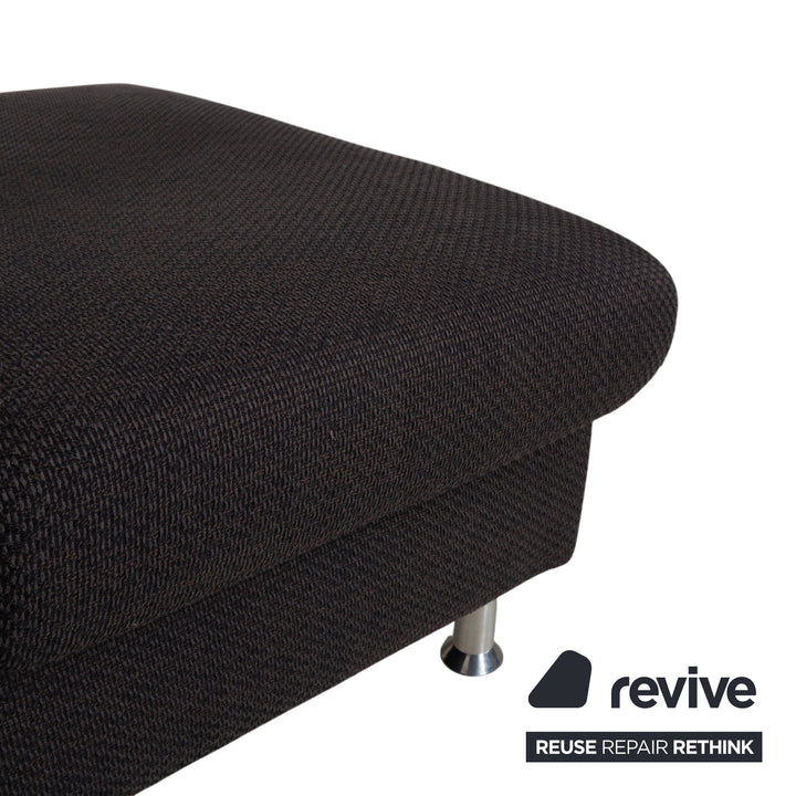 Ewald Schillig Vario Stoff Ecksofa Grau Braun Recamiere Links