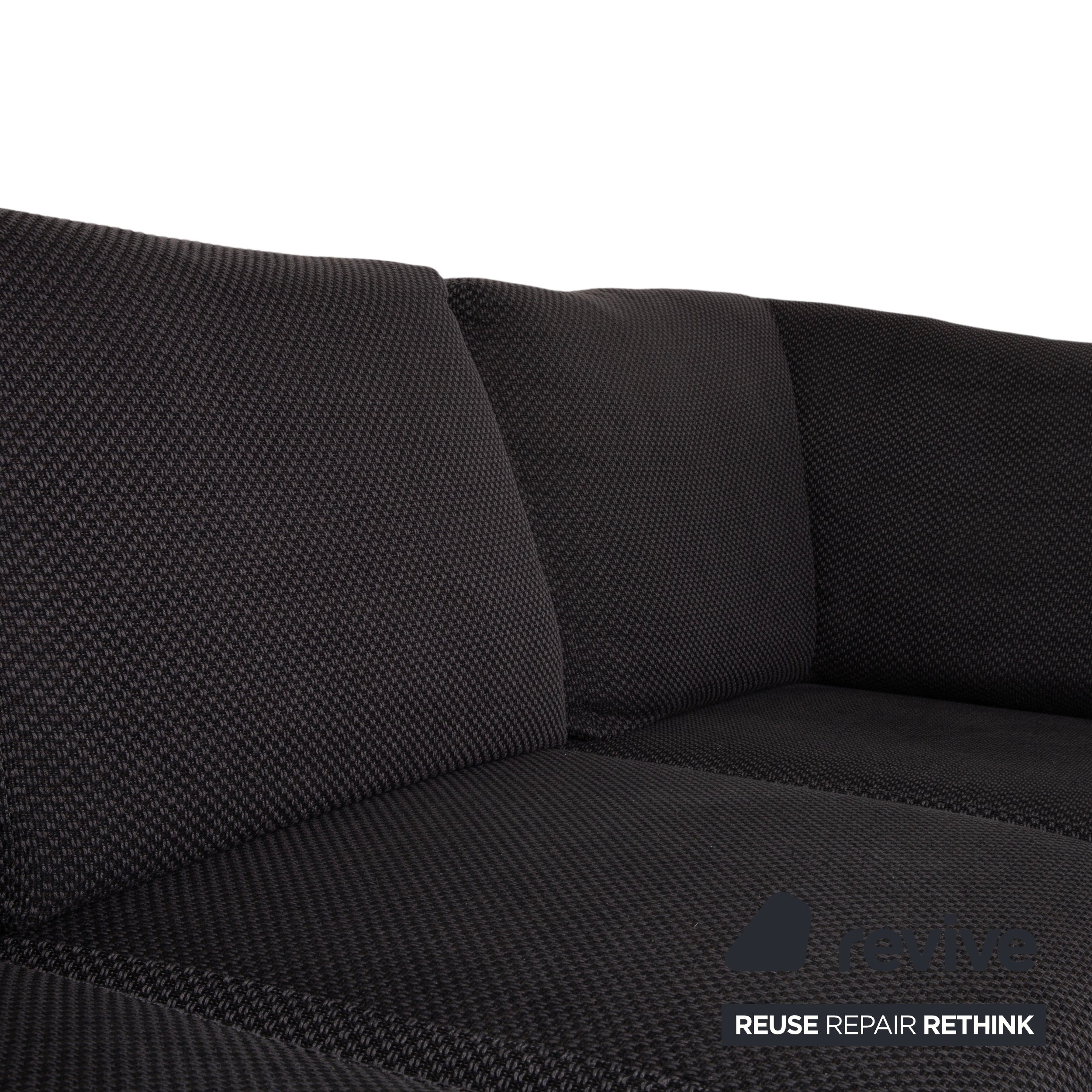 Ewald Schillig Vario Stoff Ecksofa Grau Braun Recamiere Links