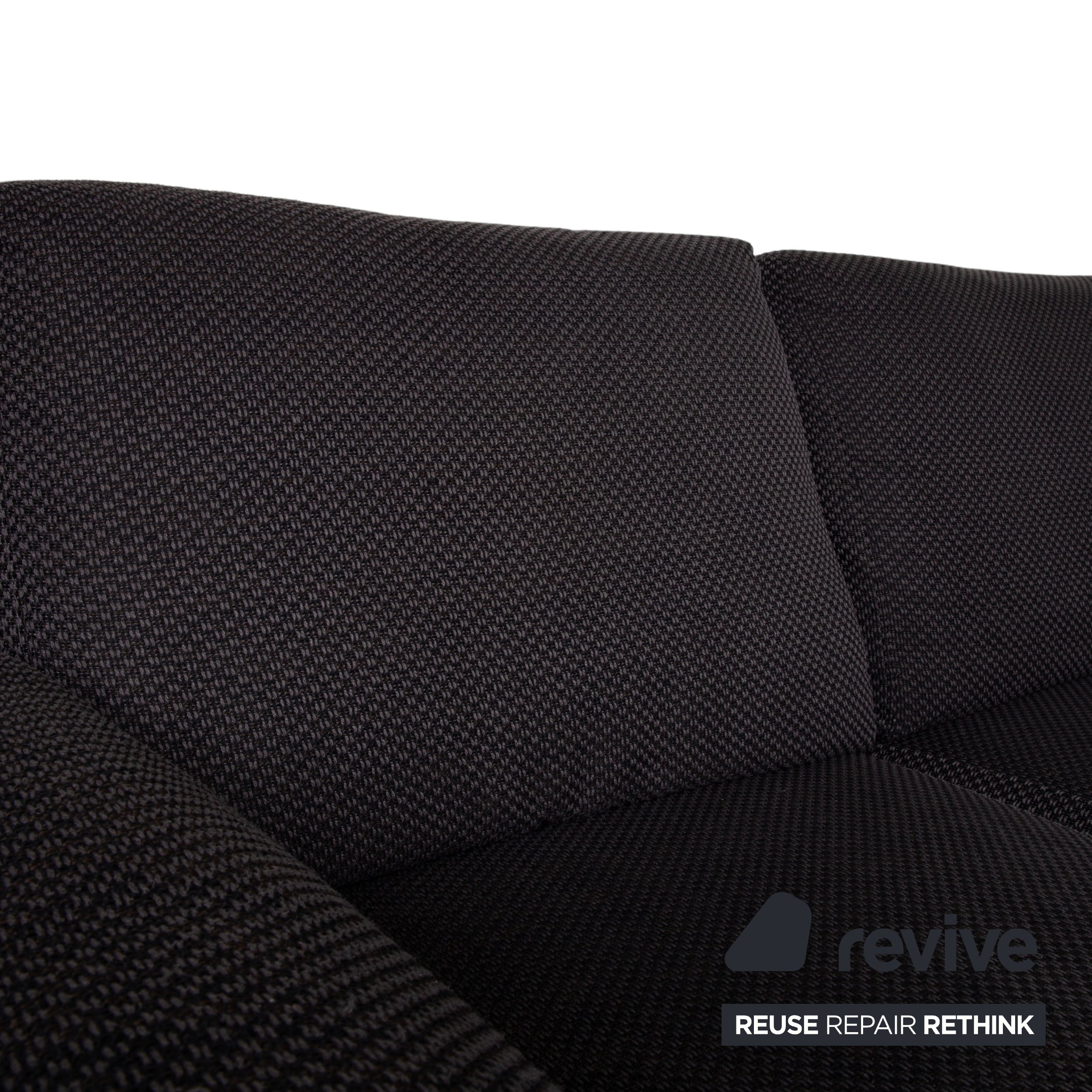 Ewald Schillig Vario Stoff Ecksofa Grau Braun Recamiere Links