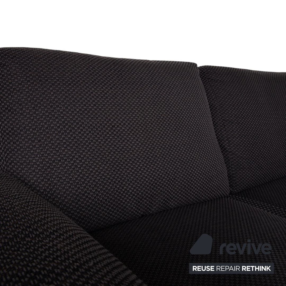 Ewald Schillig Vario Stoff Ecksofa Grau Braun Recamiere Links