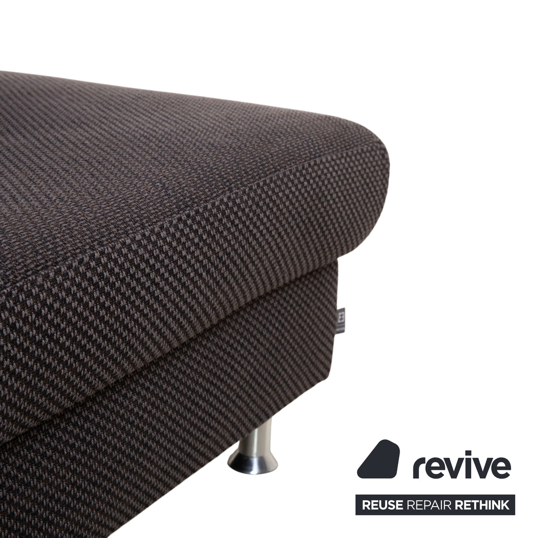 Ewald Schillig Vario Stoff Ecksofa Grau Braun Recamiere Links