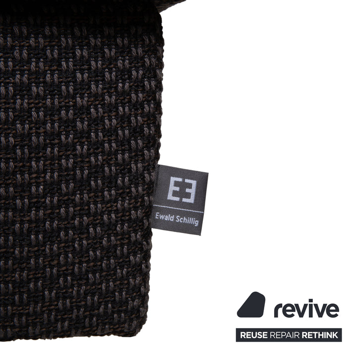 Canapé d'angle Ewald Schillig Vario en tissu gris-brun avec méridienne à gauche