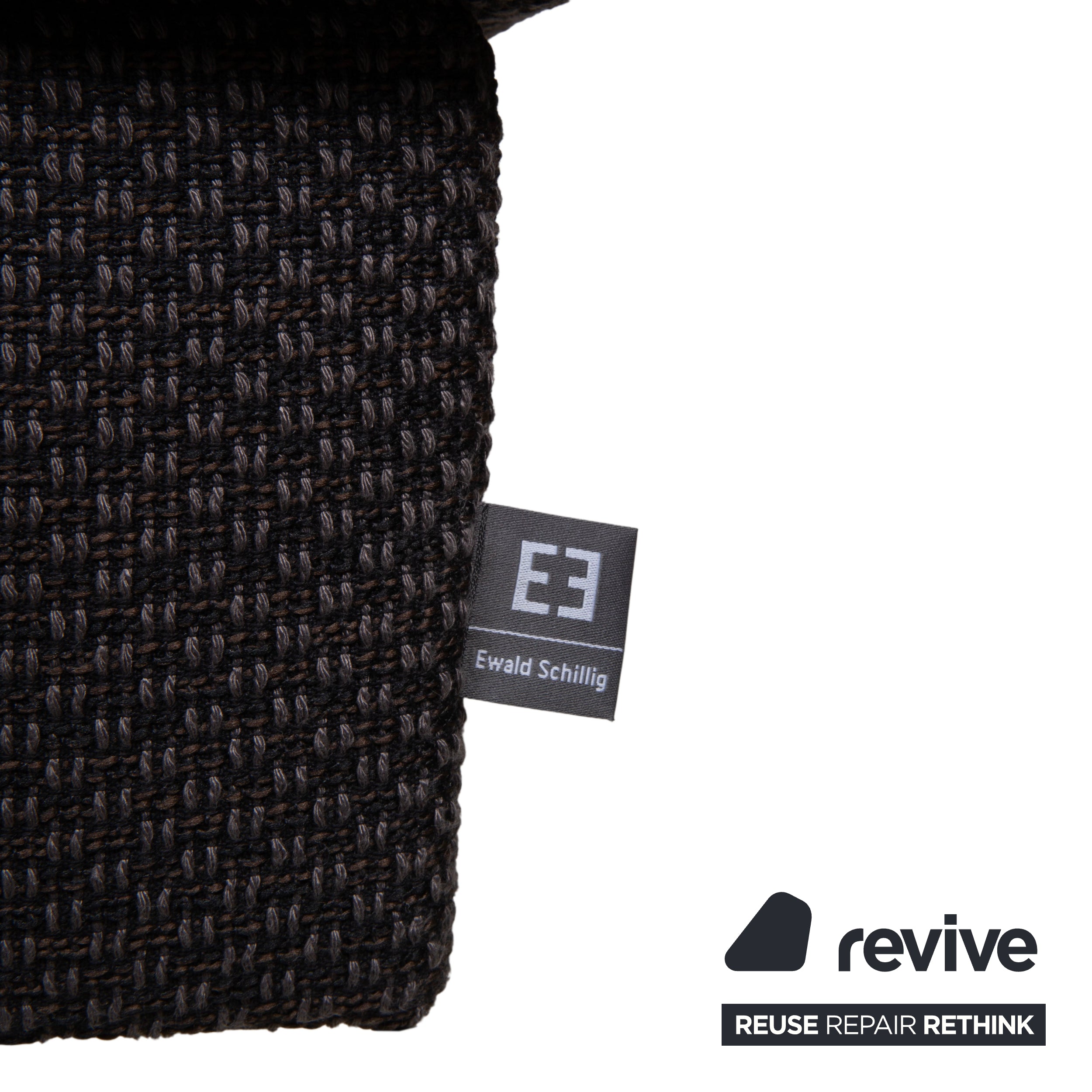 Ewald Schillig Vario Stoff Ecksofa Grau Braun Recamiere Links