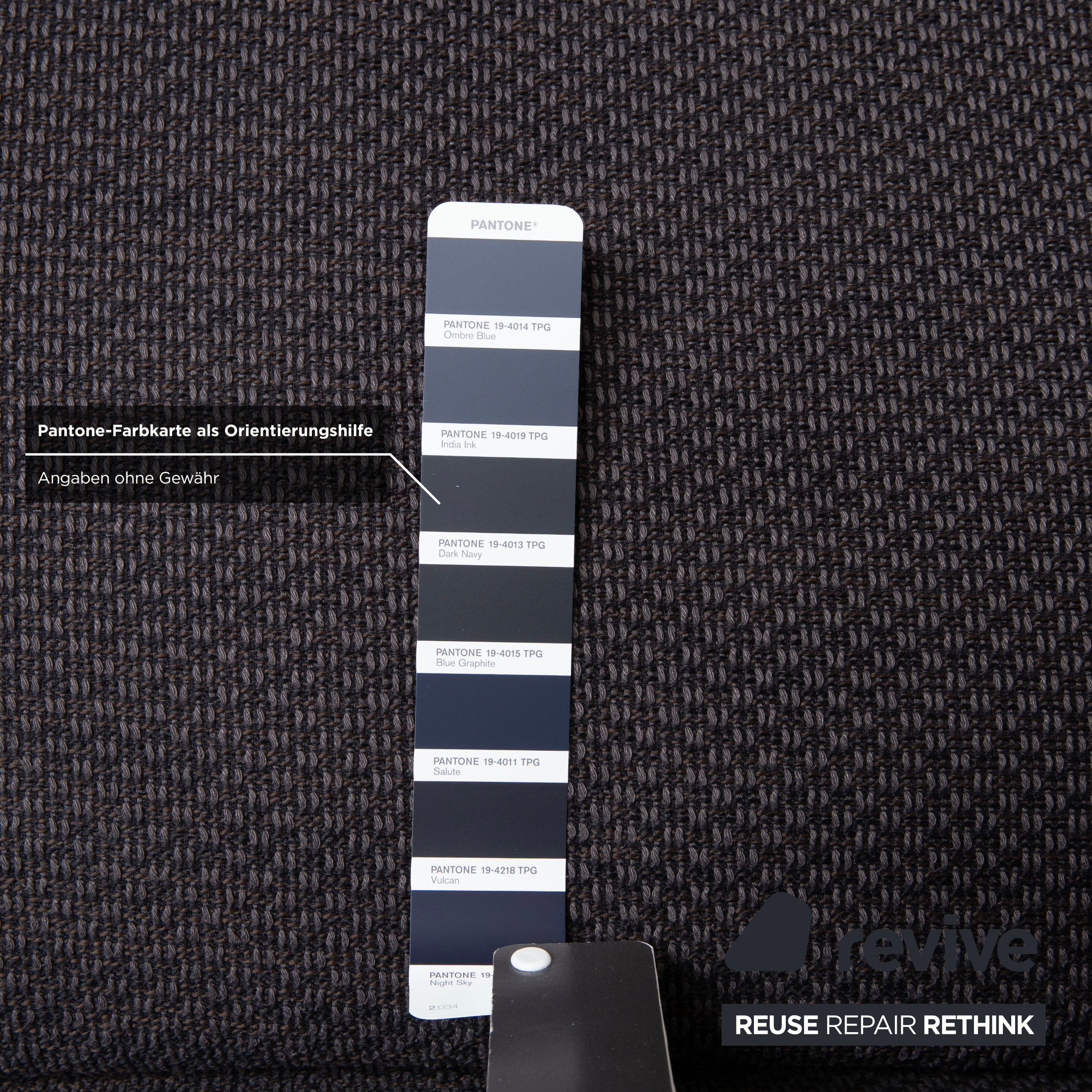 Ewald Schillig Vario Stoff Ecksofa Grau Braun Recamiere Links