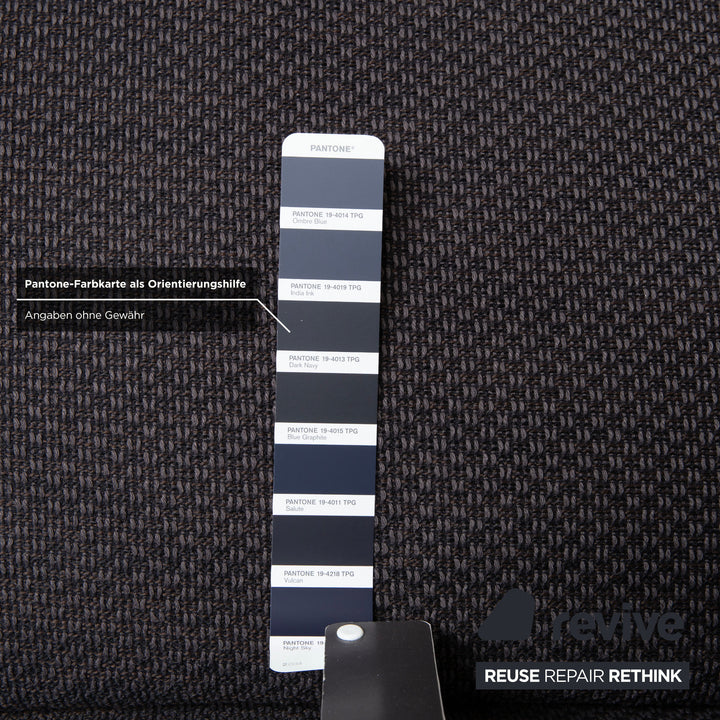 Ewald Schillig Vario Stoff Ecksofa Grau Braun Recamiere Links