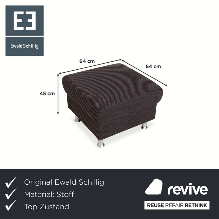 Ewald Schillig Vario Stoff Hocker Grau