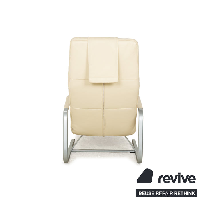 Ewald Schillig Vita Leather Lounger Cream Relax Function