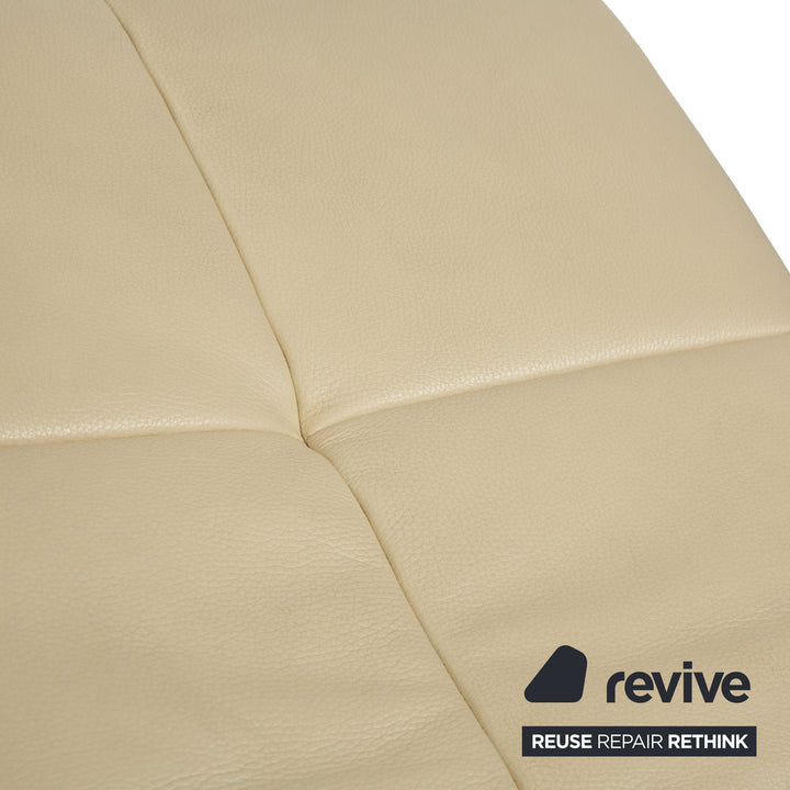 Ewald Schillig Vita Leather Lounger Cream Relax Function