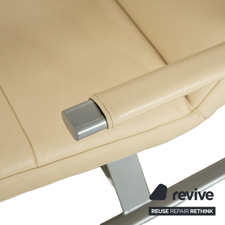 Ewald Schillig Vita Leather Lounger Cream Relax Function