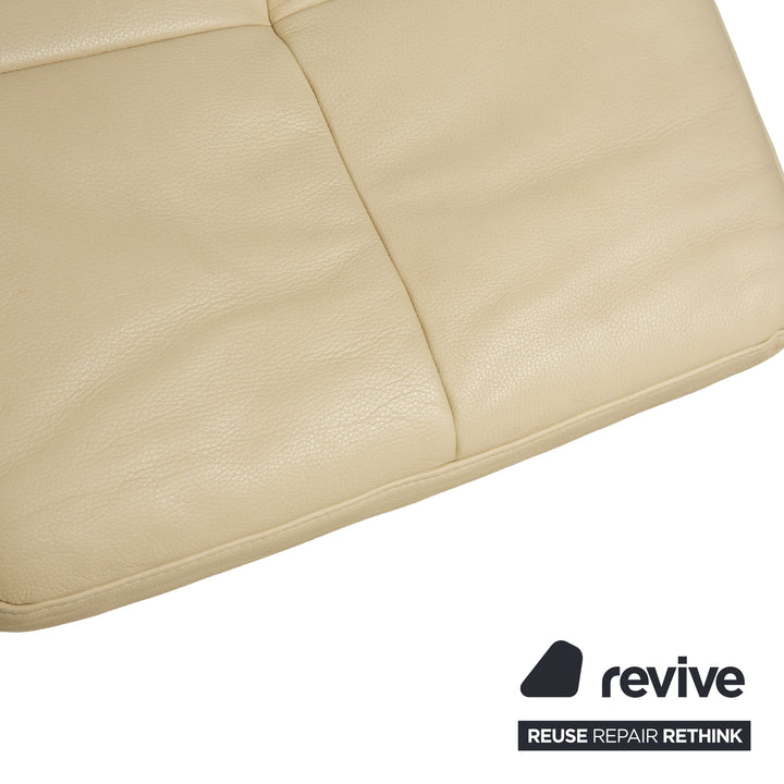 Ewald Schillig Vita Leather Lounger Cream Relax Function
