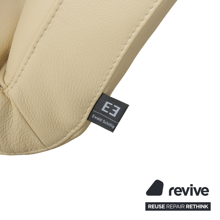 Ewald Schillig Vita Leather Lounger Cream Relax Function