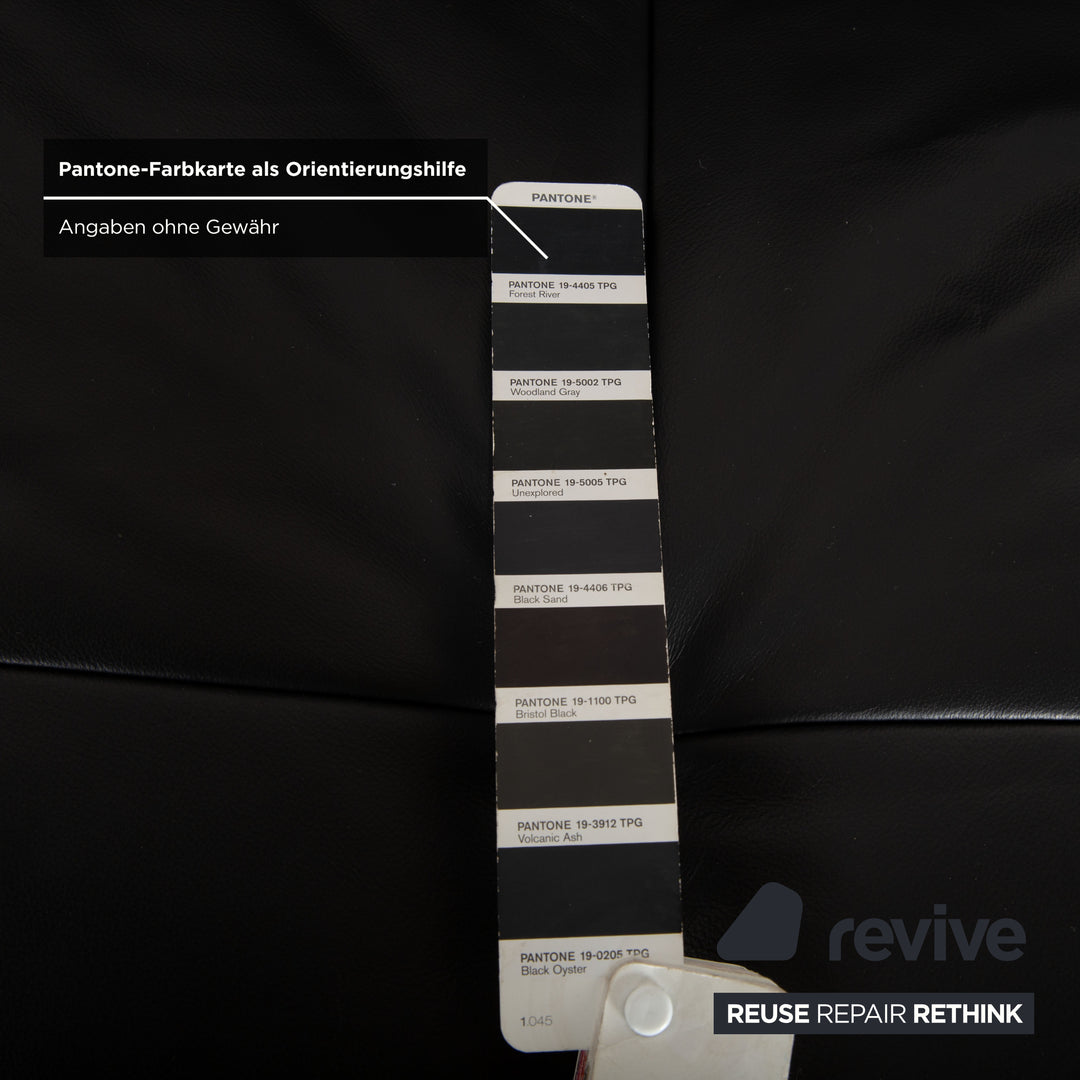 Ewald Schillig Vita Leder Liege Schwarz manuelle Funktion