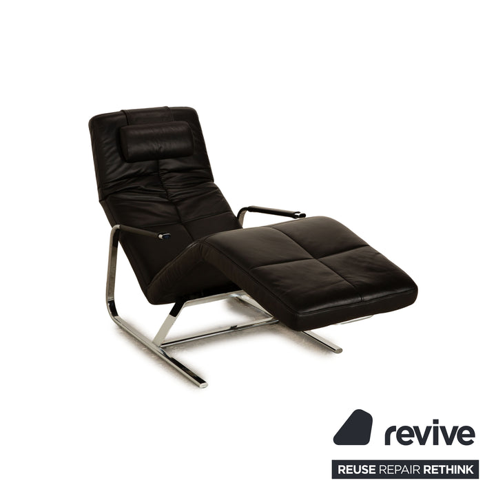 Ewald Schillig Vita Leder Liege Schwarz manuelle Funktion Relaxliege