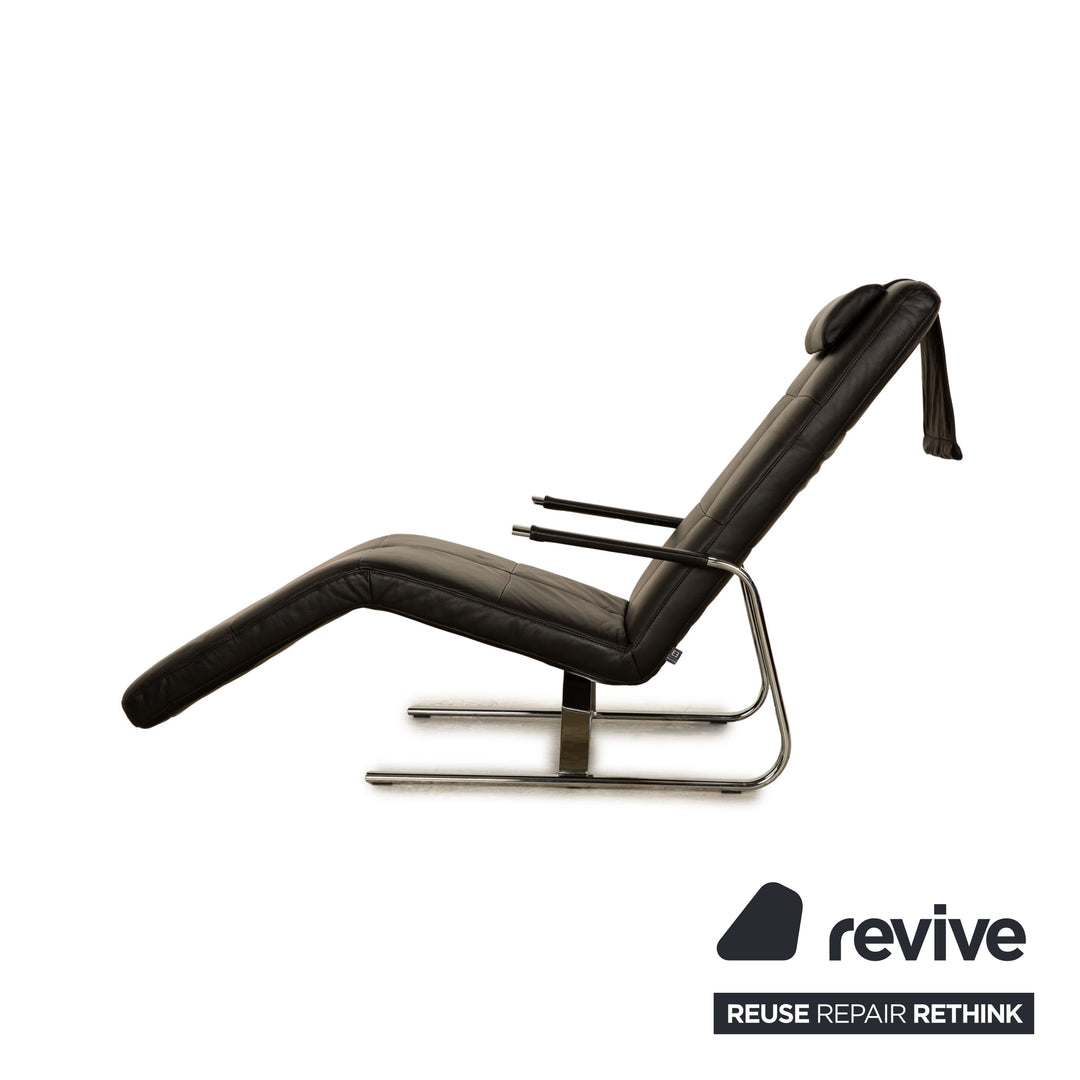 Ewald Schillig Vita Leder Liege Schwarz manuelle Funktion Relaxliege