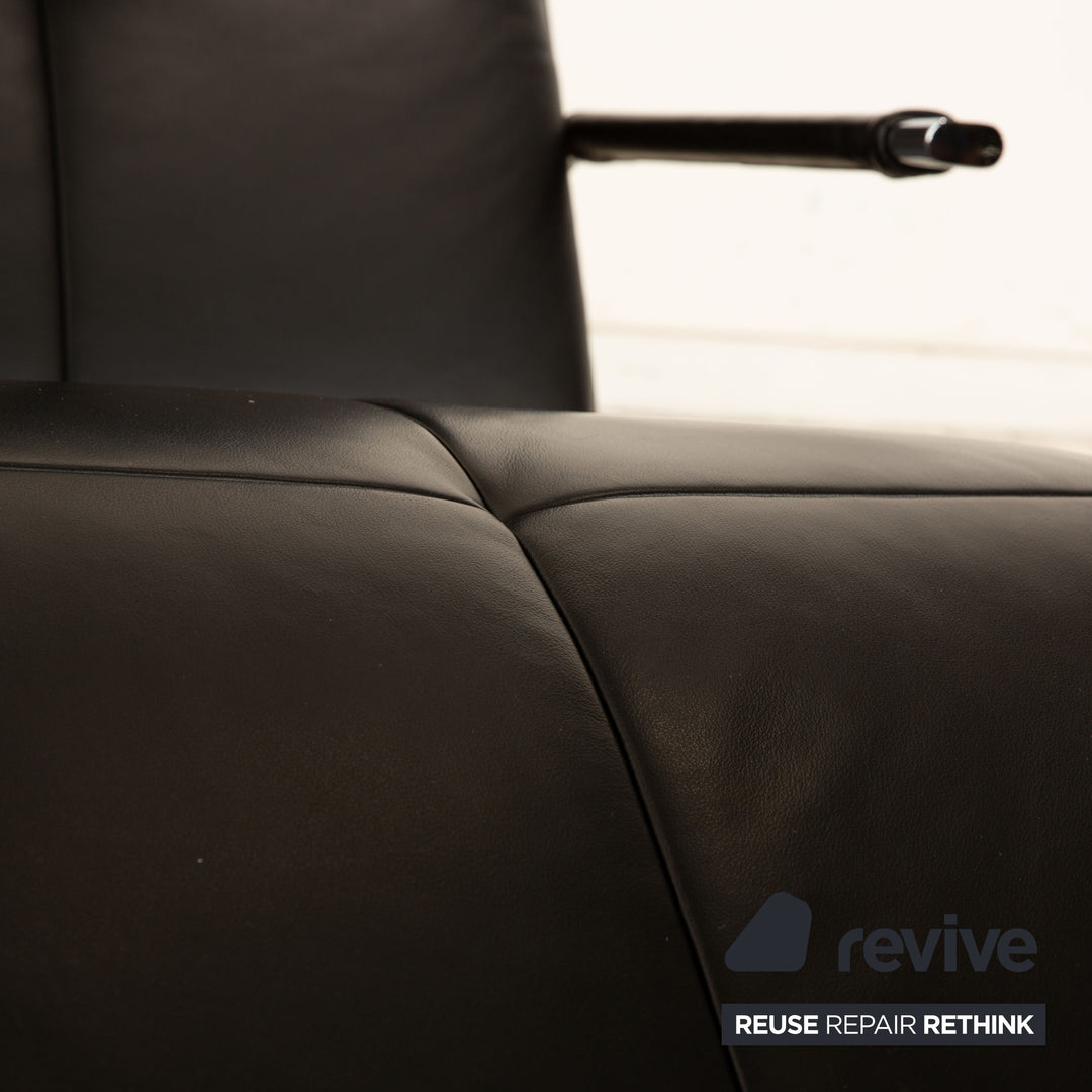 Ewald Schillig Vita Leder Liege Schwarz manuelle Funktion Relaxliege