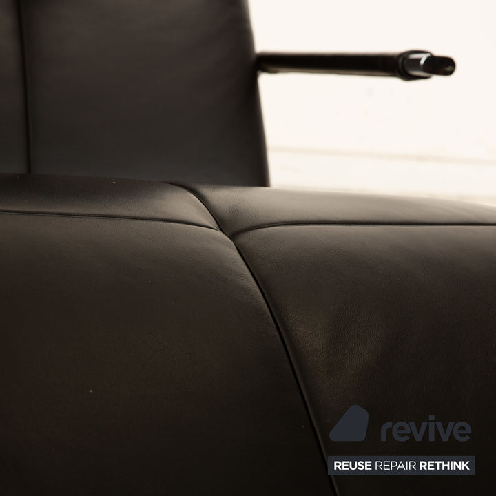 Ewald Schillig Vita Leder Liege Schwarz manuelle Funktion Relaxliege