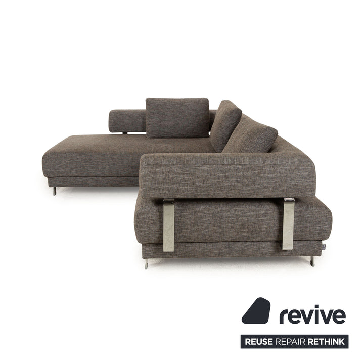 Ewald Schllig Brand Face Fabric Corner Sofa Grey Recamiere Left Electric Function Sofa Couch