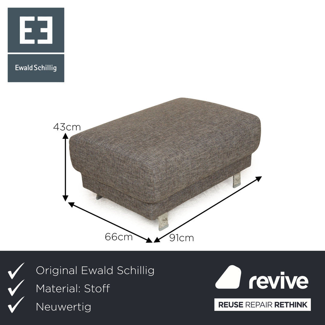 Ewald Schllig Brand Face Fabric Stool Grey